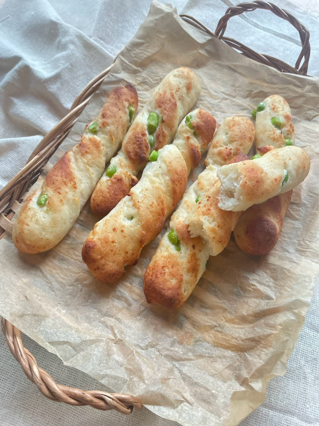 枝豆入りチーズバトン